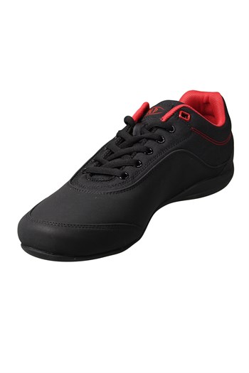 MP Erkek İnce Taban Siyah-Kırmızı Spor Ayakkabı