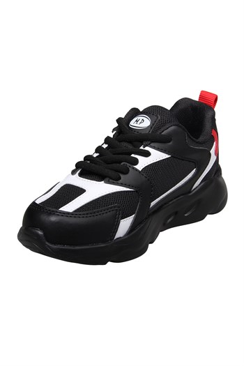 MP ONE Çocuk Bağcıklı Siyah Spor Ayakkabı