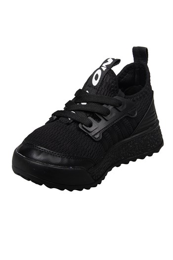 MP ONE Çocuk Bağcıklı Siyah Spor Ayakkabı 221-3428FT 100