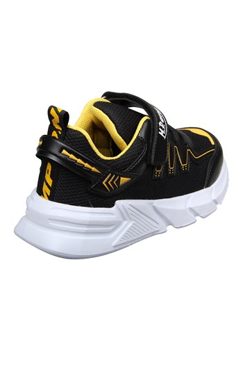 MP ONE Çocuk Cırt Cırtlı Siyah-Sarı Spor Ayakkabı